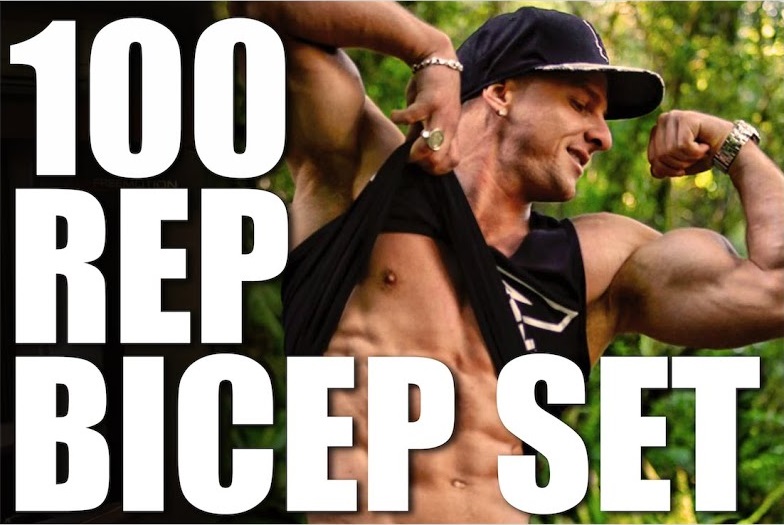 100 REP BICEP SET! - TRY THIS!