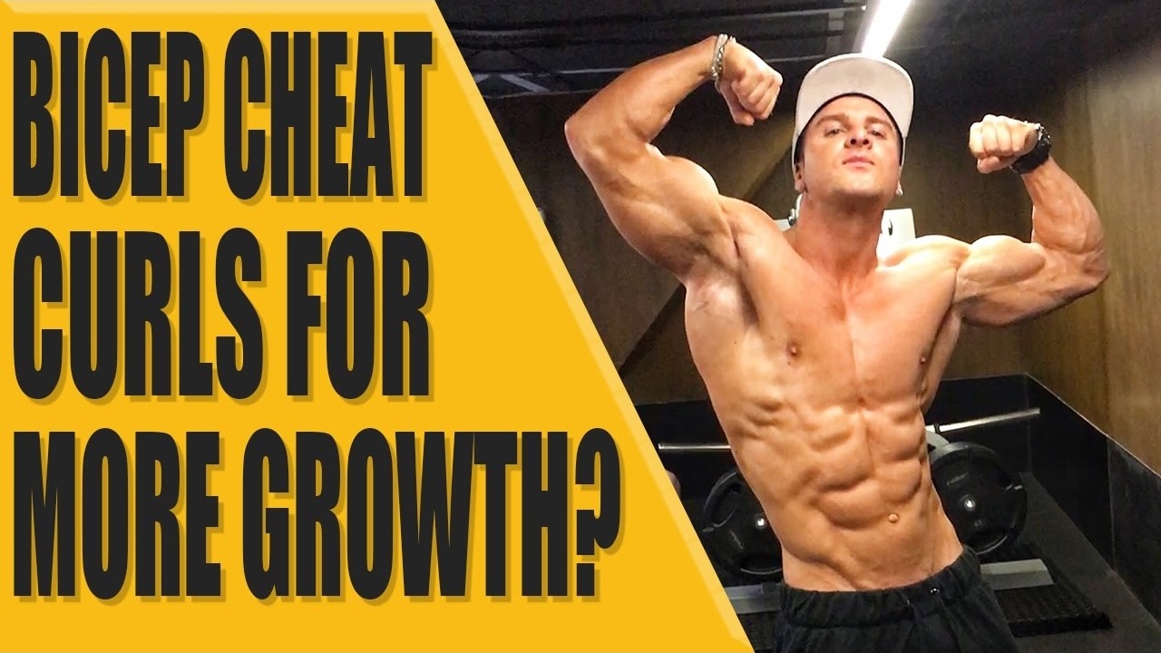 Bicep cheat curls for more growth