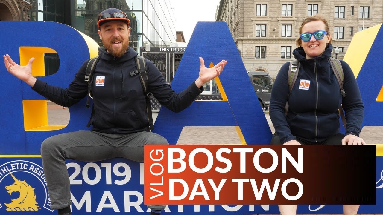 Boston Marathon Vlog Day 2 Finish line THE expo our favorite gear