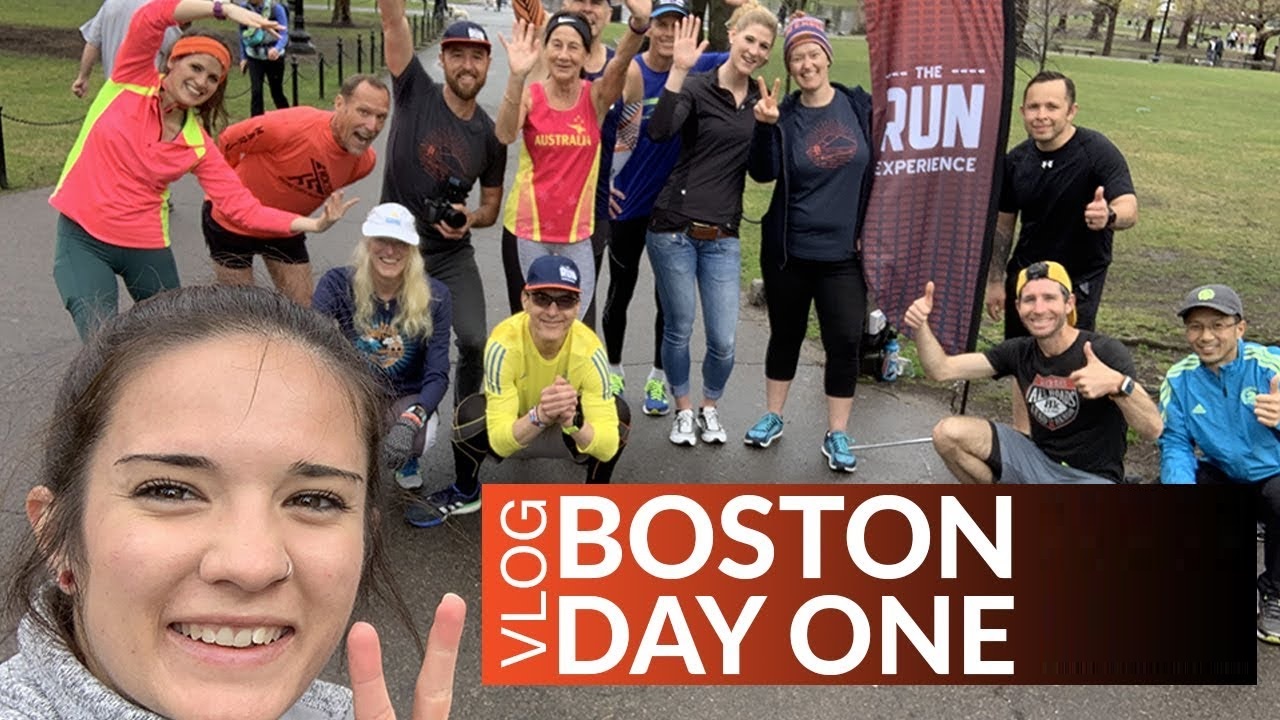 Boston Marathon Vlog Day 1 Athletes run-ins crazy interviews